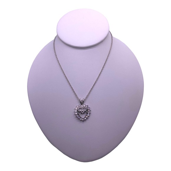 Silver Imitation Diamond Heart Mom Necklace Gift Box - Picture 3 of 5